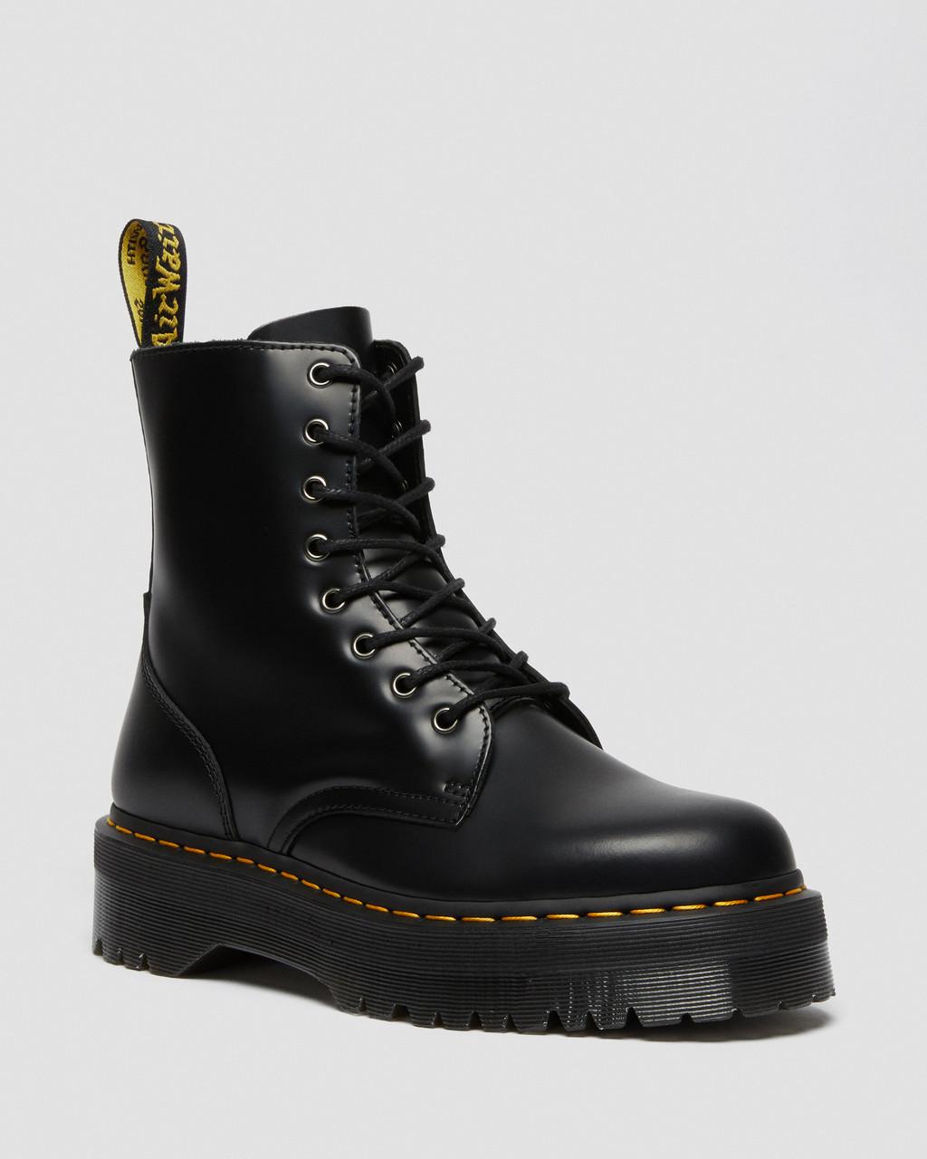 Dámské Boty Dr Martens Jadon Smooth Leather Platforms Černé | 14573945