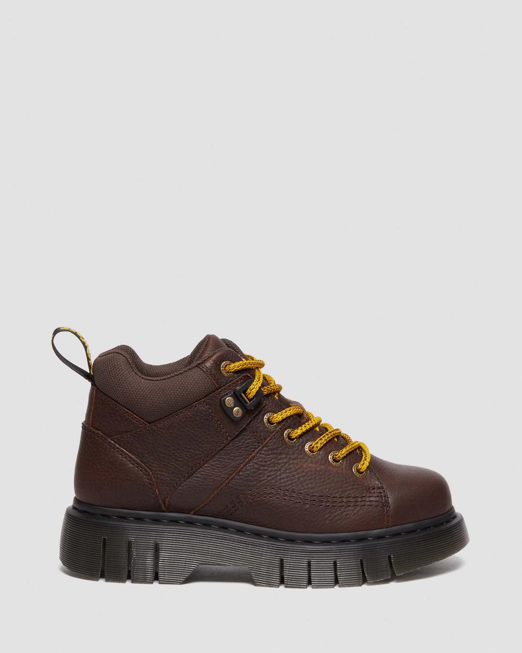 Dámské Boty Dr Martens Woodard Grizzly Leather Low Casual Hnědé | 94118124
