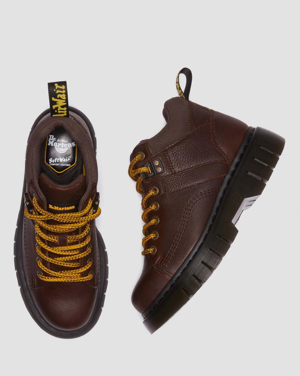 Dámské Boty Dr Martens Woodard Grizzly Leather Low Casual Hnědé | 94118124