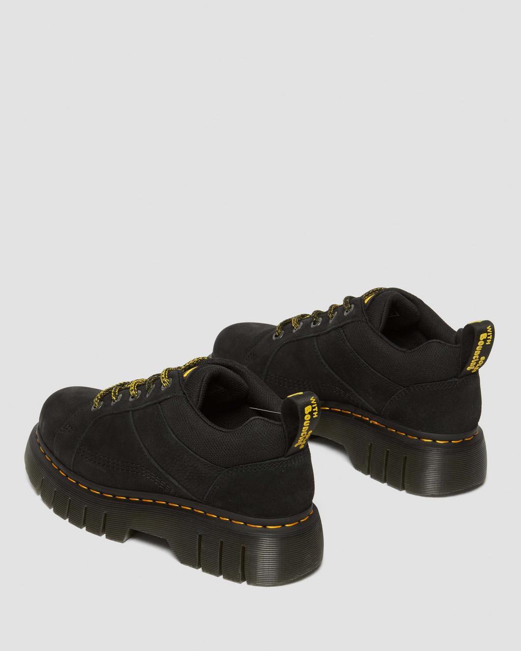 Dámské Boty Dr Martens Woodard Tumbled Nubuck Leather Low Casual Černé | 83741416