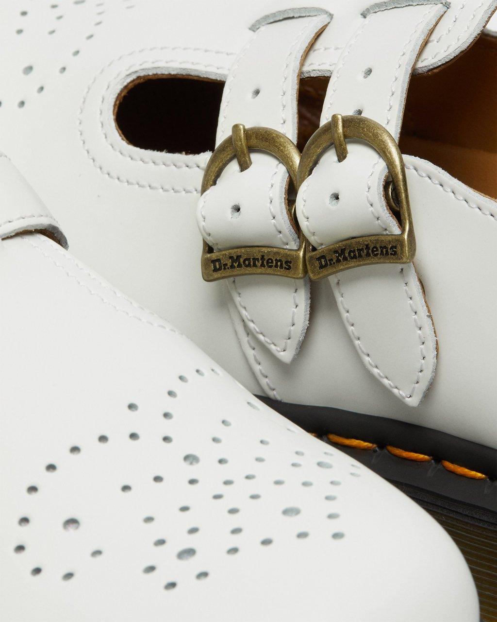 Dámské Boty Mary Jane Dr Martens 8065 Smooth Læder Bílé | 97541071
