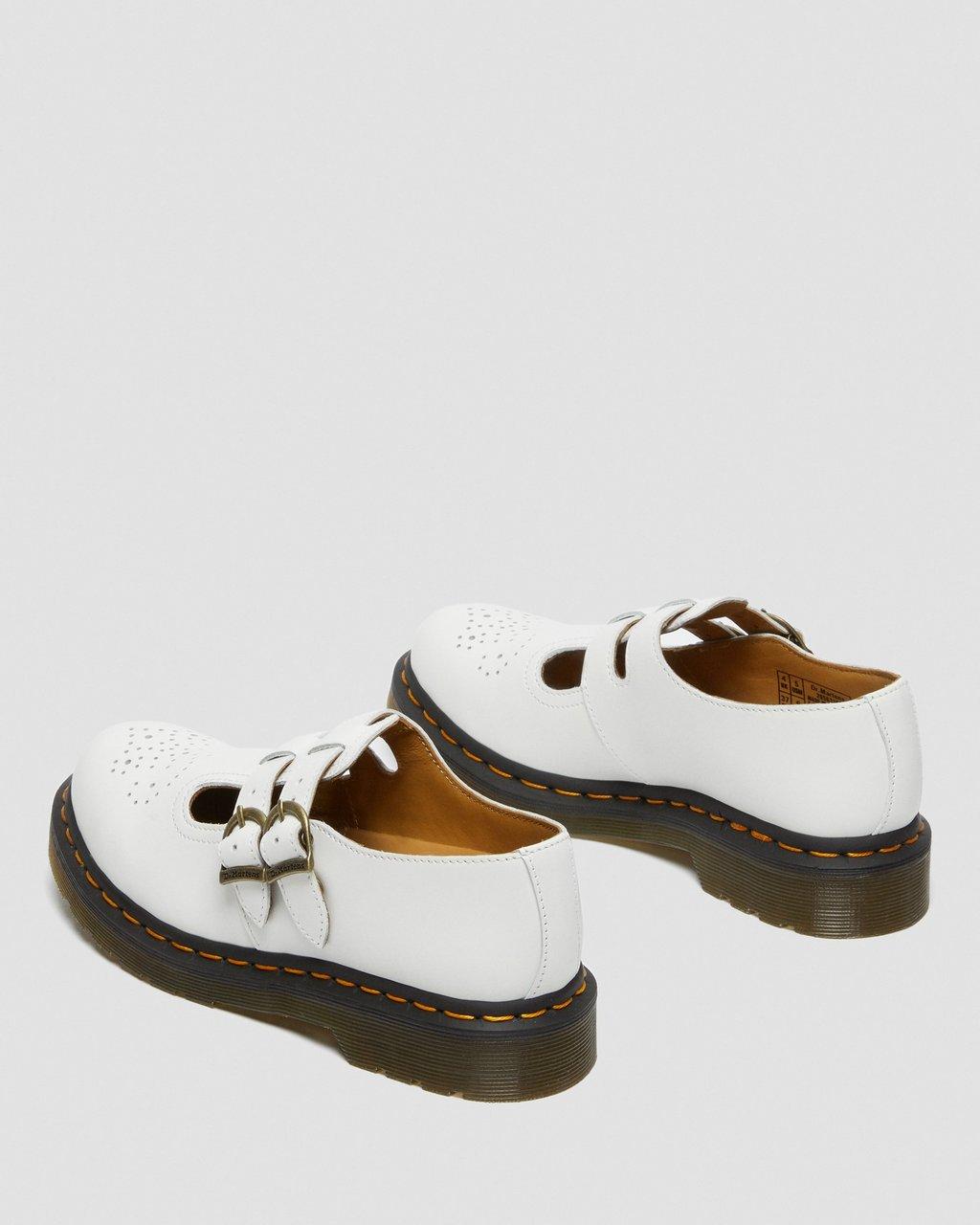 Dámské Boty Mary Jane Dr Martens 8065 Smooth Læder Bílé | 97541071