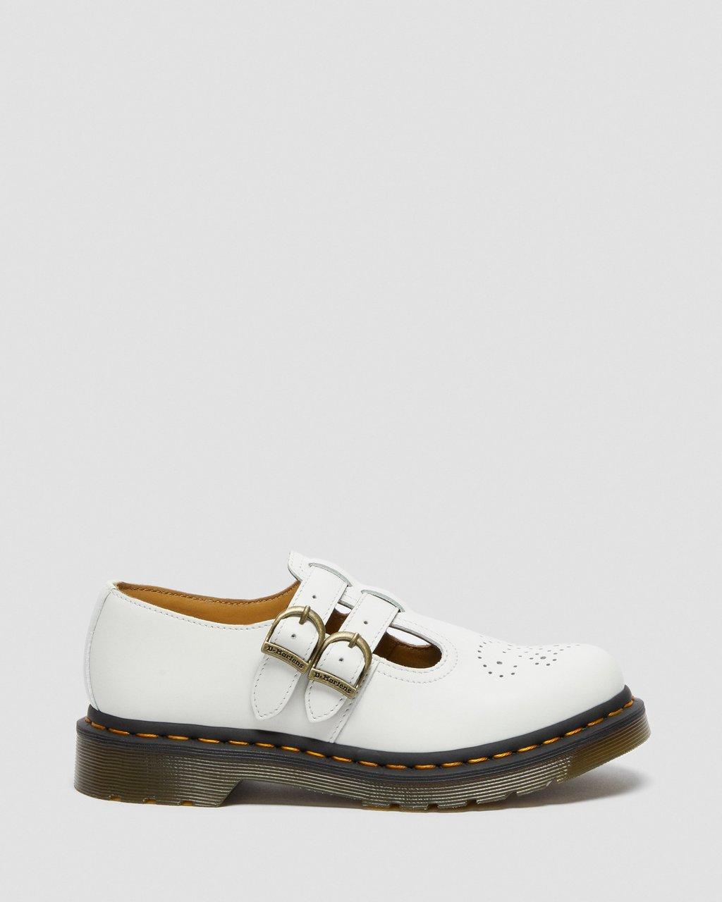 Dámské Boty Mary Jane Dr Martens 8065 Smooth Læder Bílé | 97541071