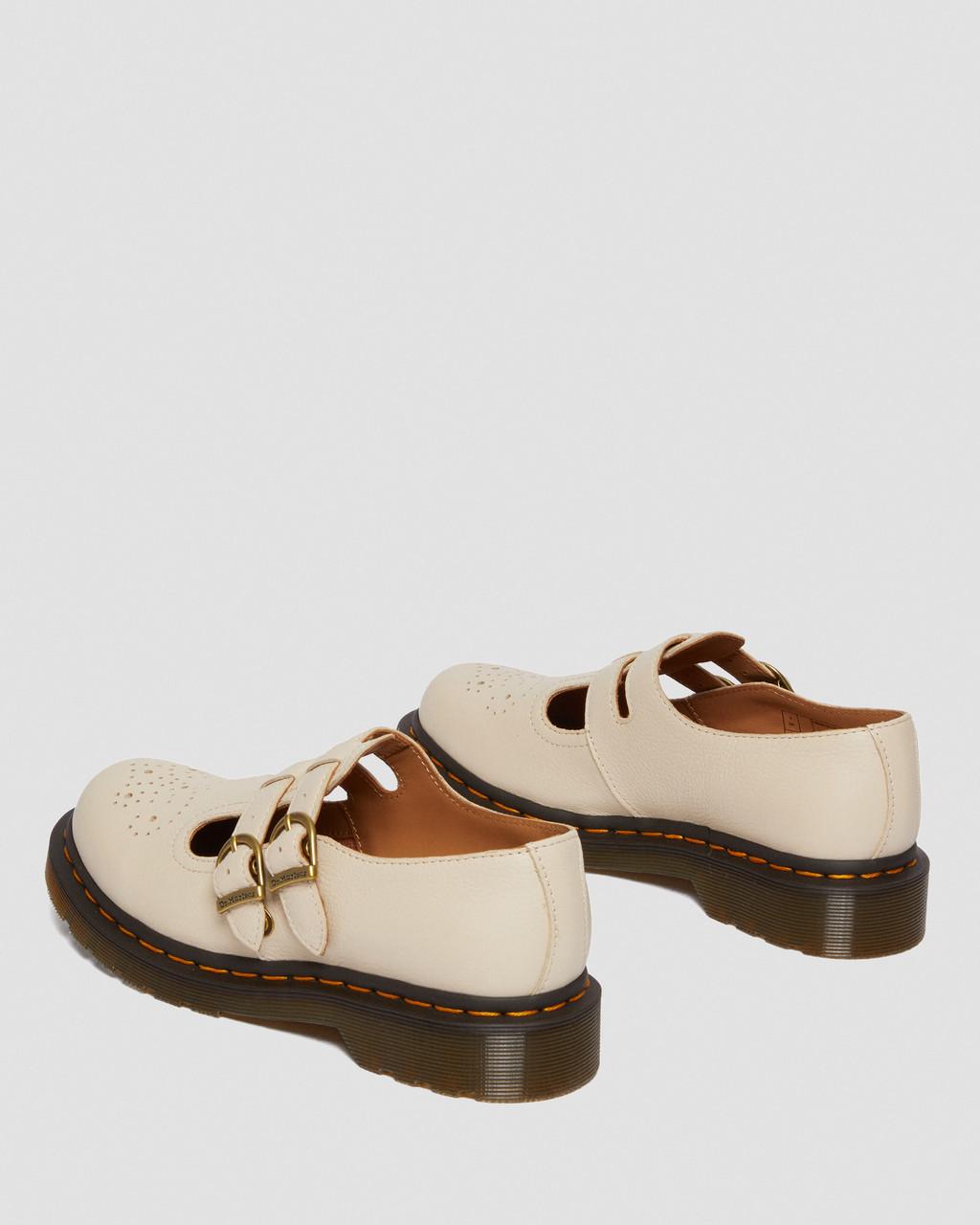 Dámské Boty Mary Jane Dr Martens 8065 Virginia Leather Béžový | 82426415
