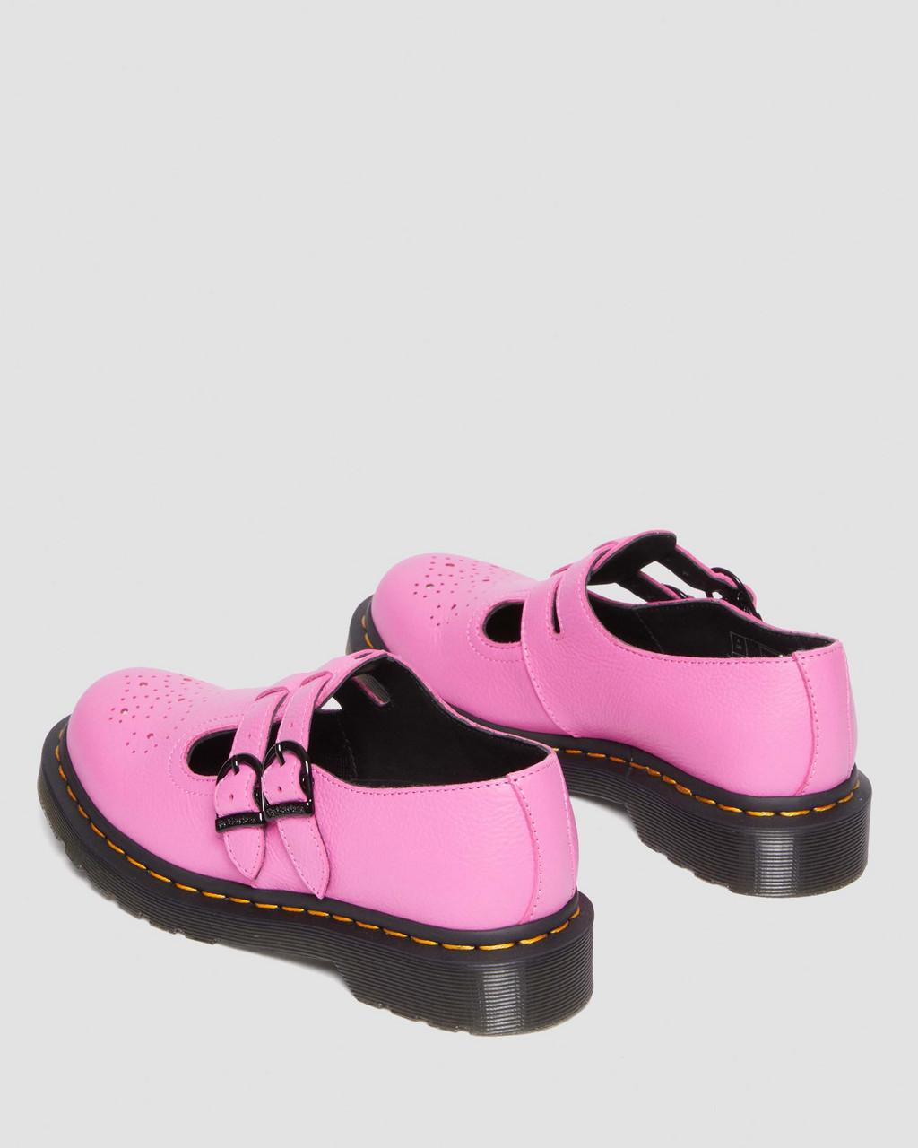 Dámské Boty Mary Jane Dr Martens 8065 Virginia Leather Růžové | 87445016