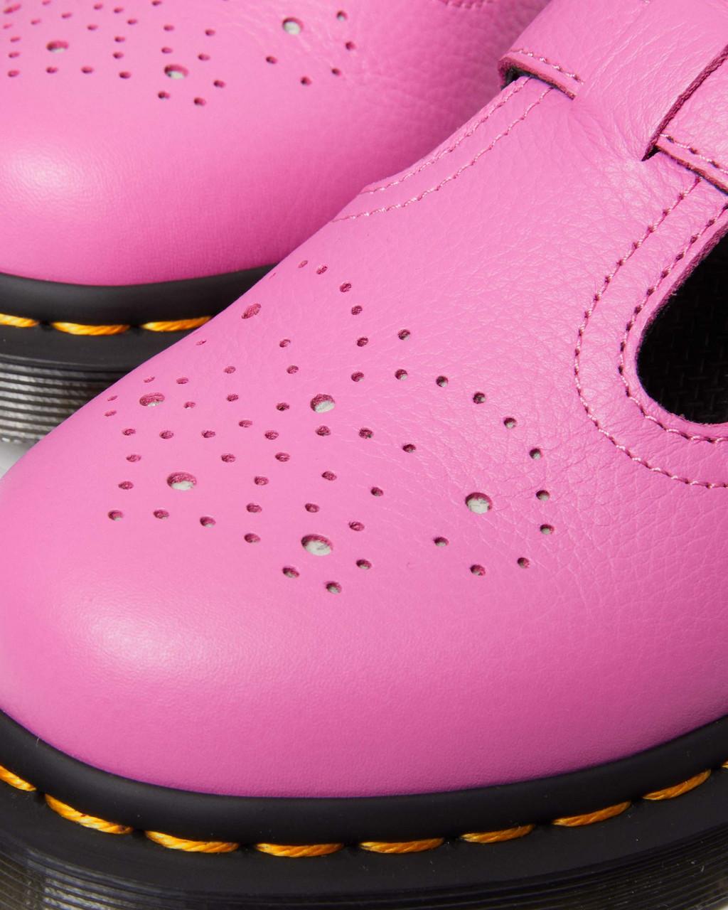 Dámské Boty Mary Jane Dr Martens 8065 Virginia Leather Růžové | 87445016