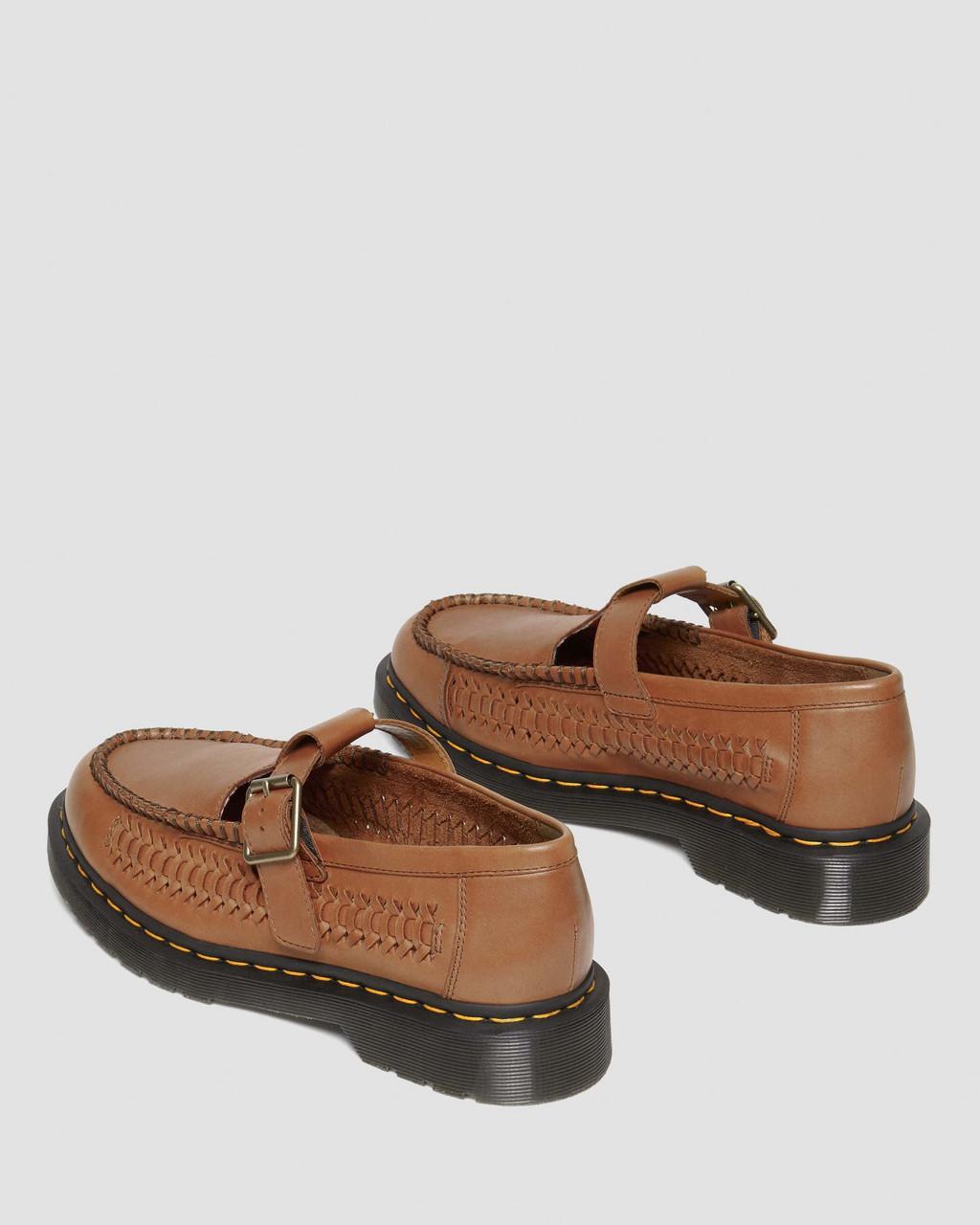 Dámské Boty Mary Jane Dr Martens Adrian T-Bar Leather Hnědé | 17184713