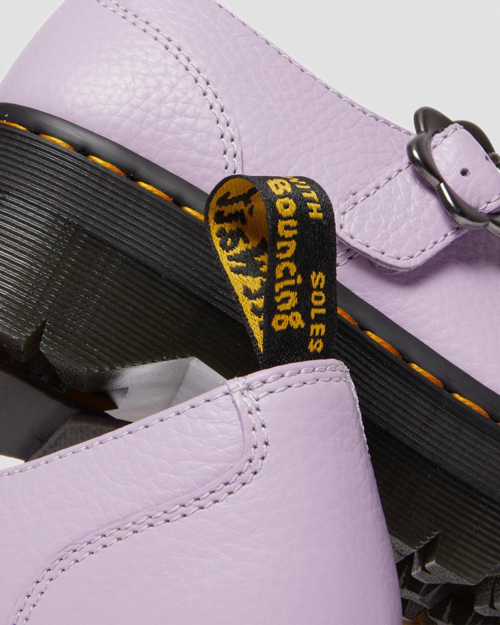 Dámské Boty Na Platformy Dr Martens Addina Flower Buckle Leather Fialové | 23174663