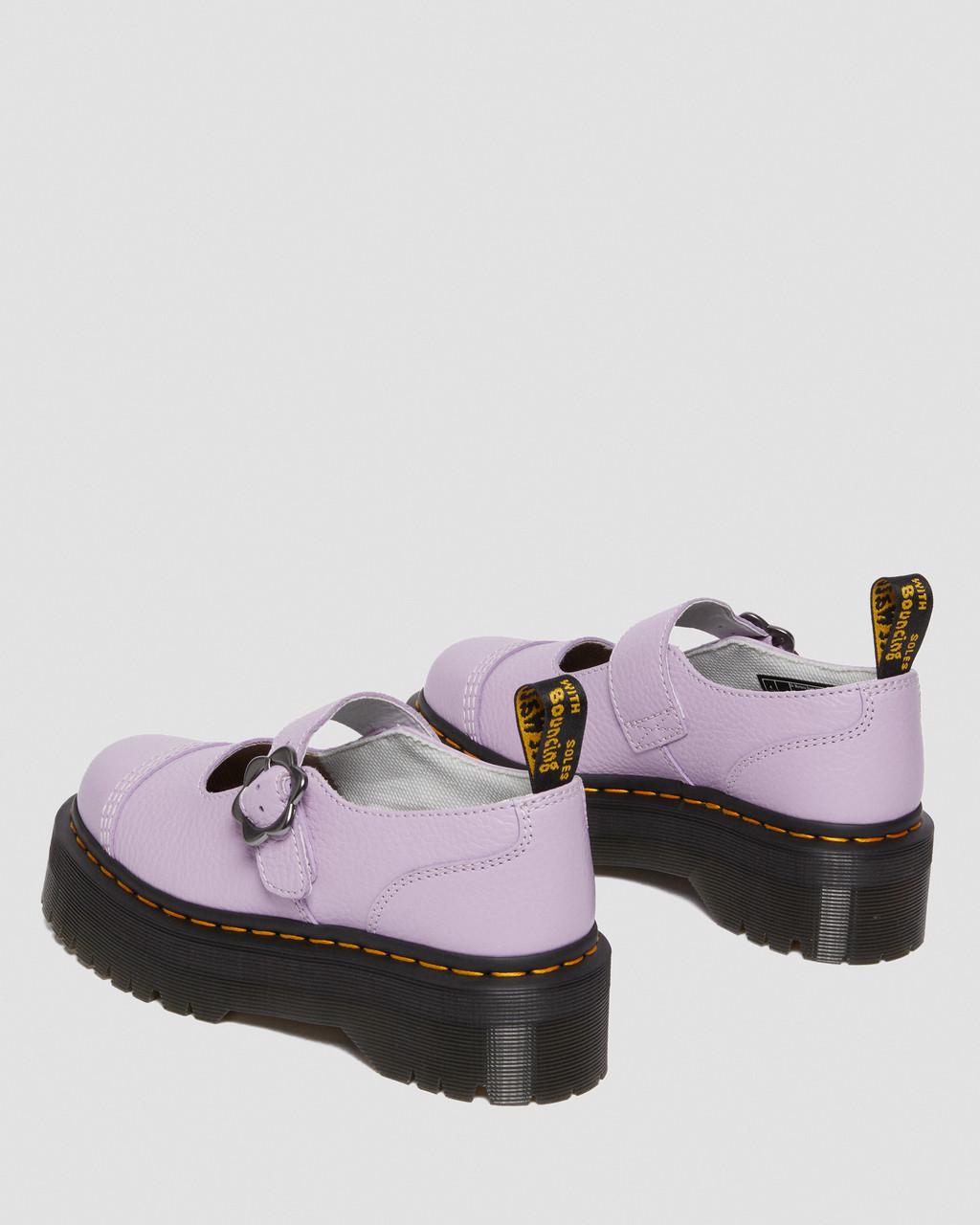 Dámské Boty Na Platformy Dr Martens Addina Flower Buckle Leather Fialové | 23174663