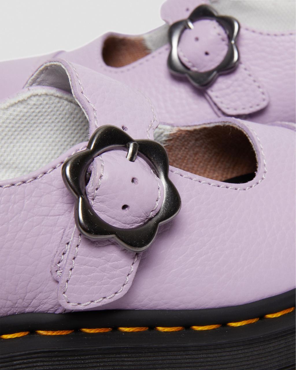 Dámské Boty Na Platformy Dr Martens Addina Flower Buckle Leather Fialové | 23174663