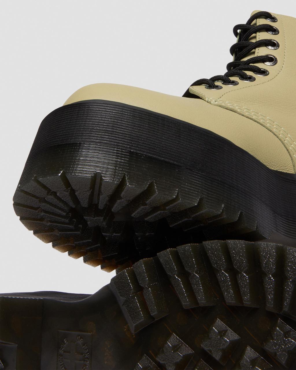 Dámské Boty na Platformy Dr Martens 1460 Max Leather Olivy Zelené | 67249167
