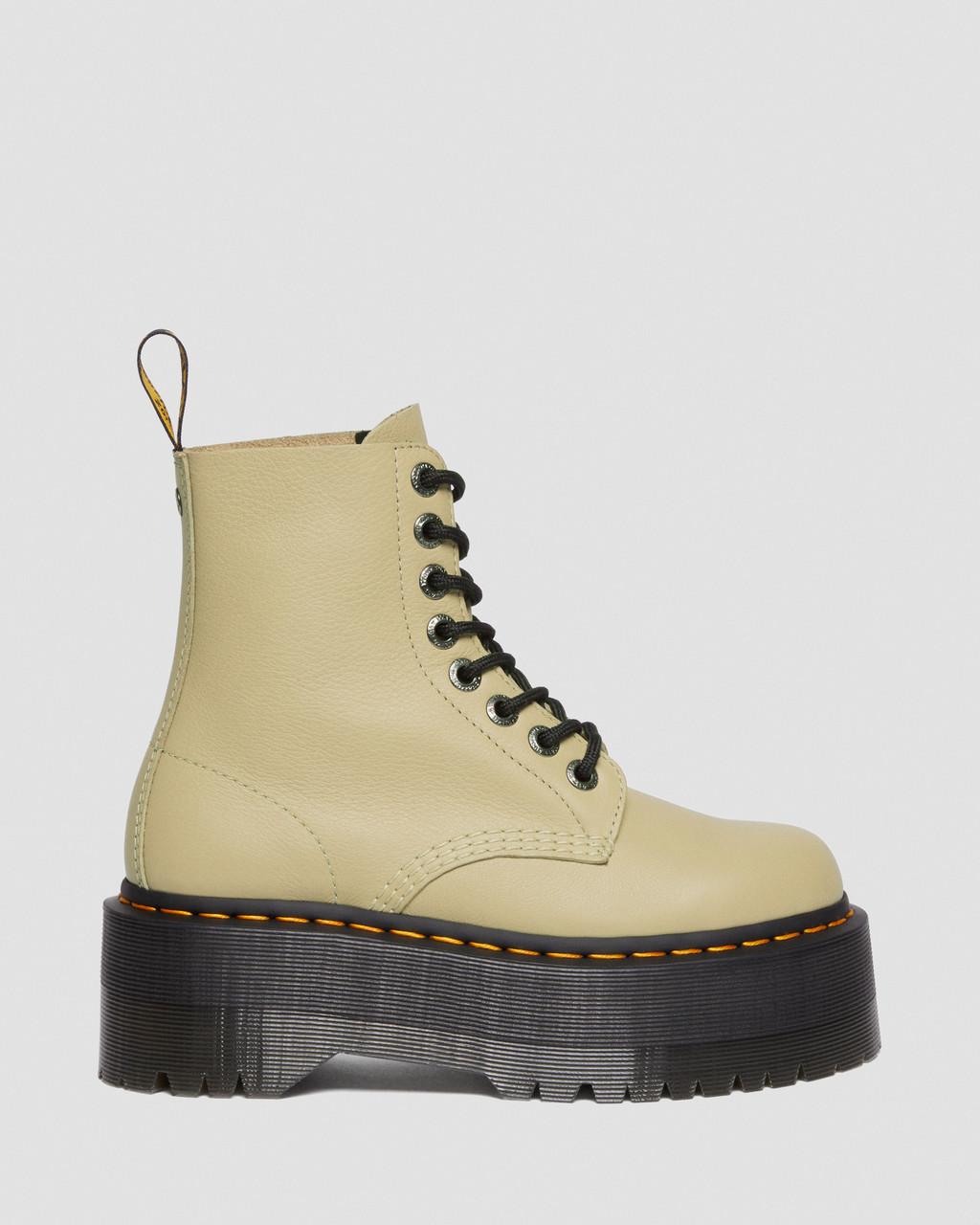 Dámské Boty na Platformy Dr Martens 1460 Max Leather Olivy Zelené | 67249167
