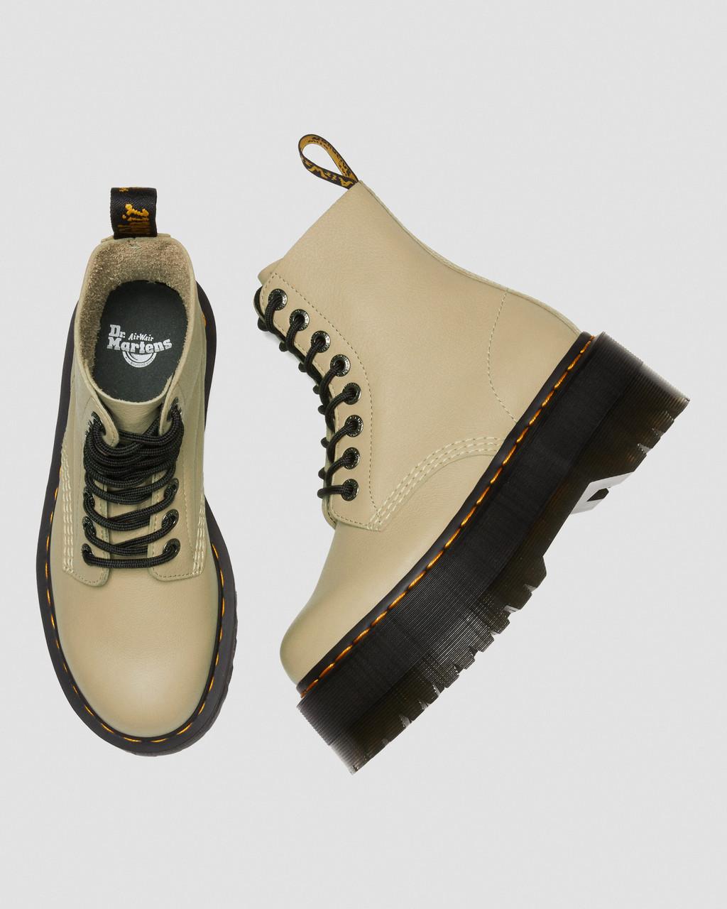 Dámské Boty na Platformy Dr Martens 1460 Max Leather Olivy Zelené | 67249167