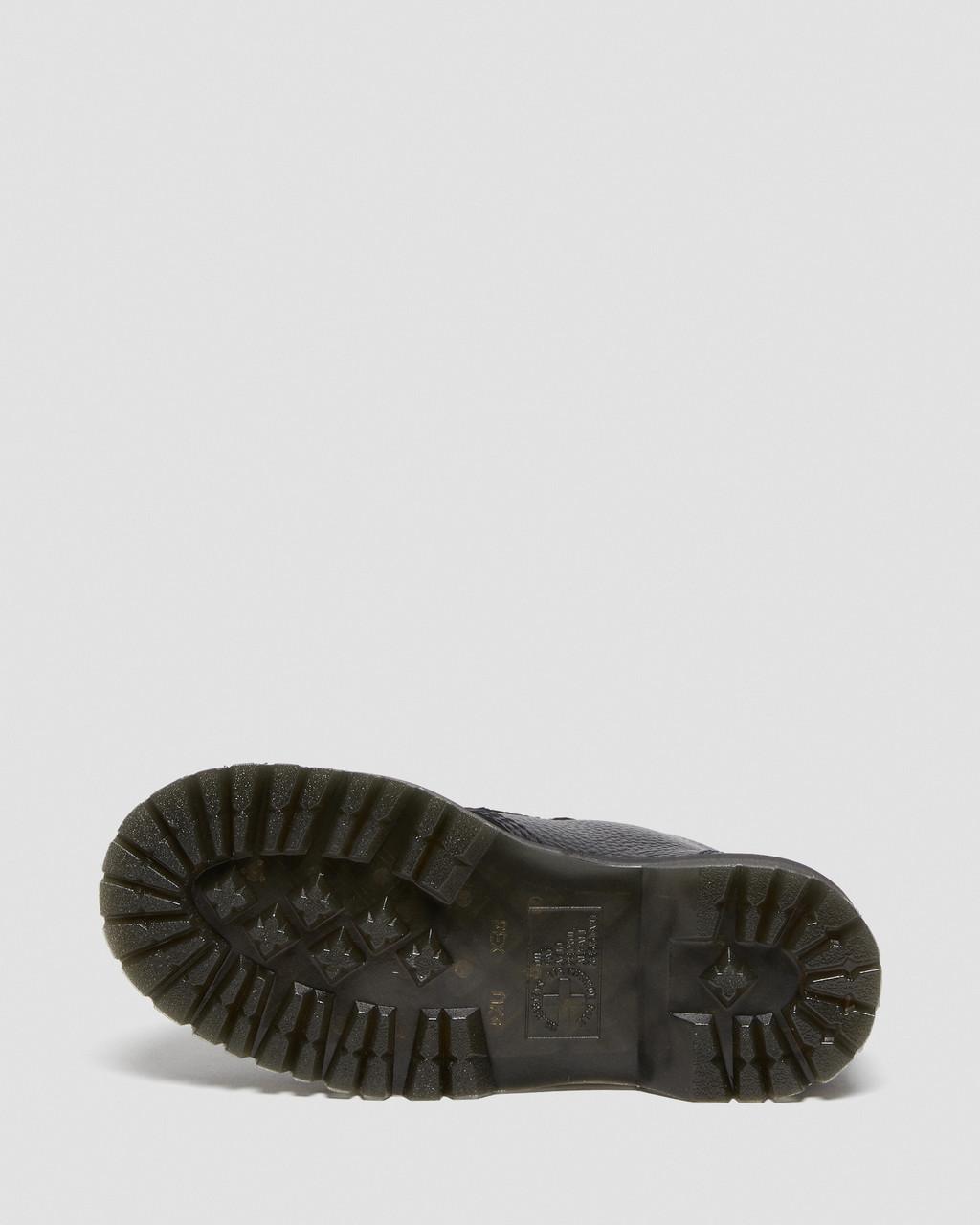 Dámské Boty na Platformy Dr Martens Devon Flower Buckle Leather Černé | 31315659