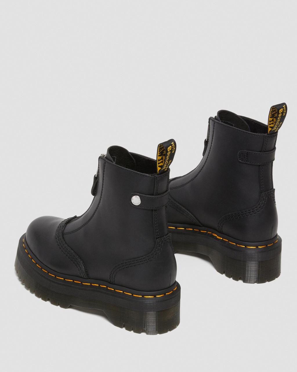 Dámské Boty na Platformy Dr Martens Jetta Zipped Sendal Leather Černé | 17014850