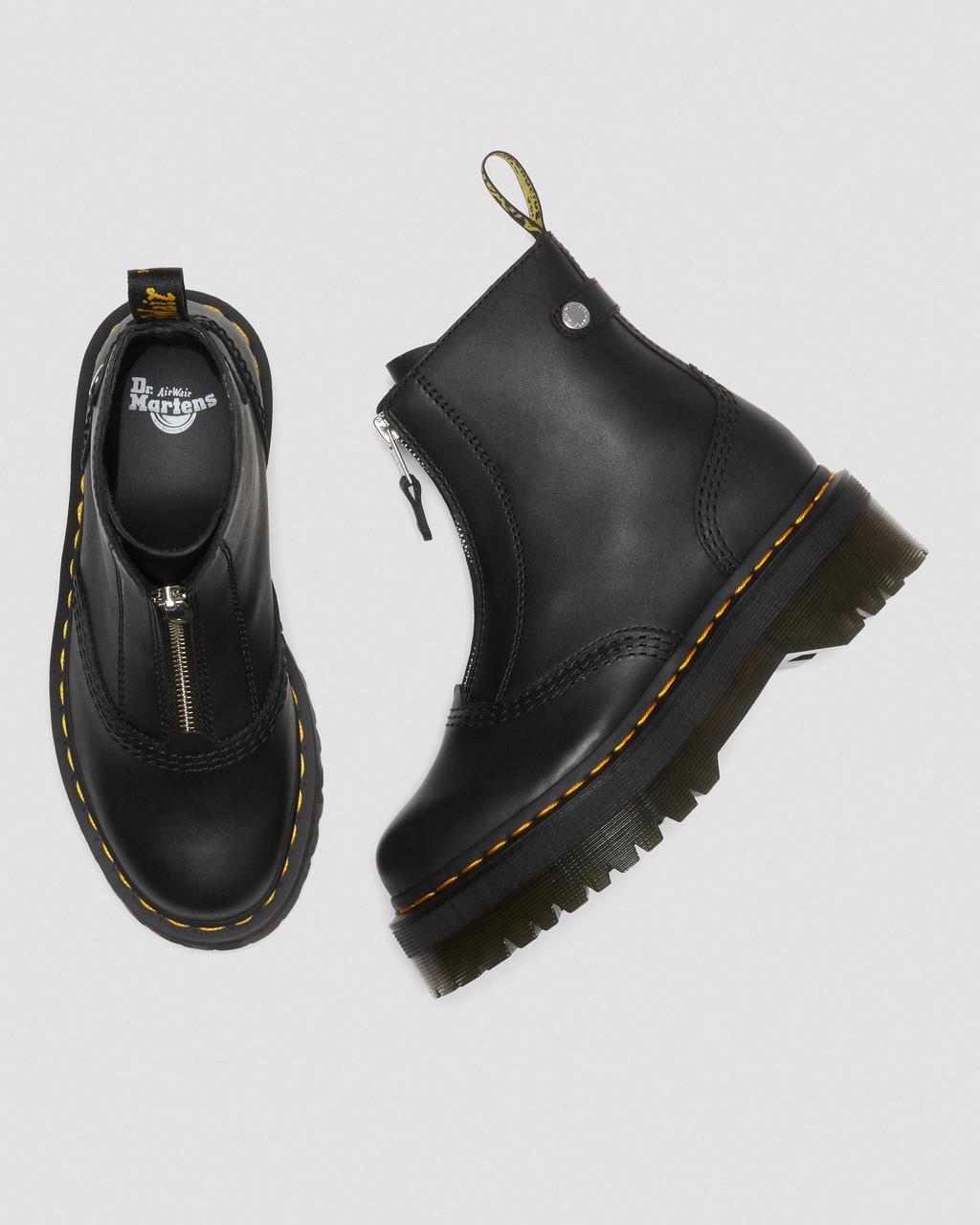 Dámské Boty na Platformy Dr Martens Jetta Zipped Sendal Leather Černé | 17014850