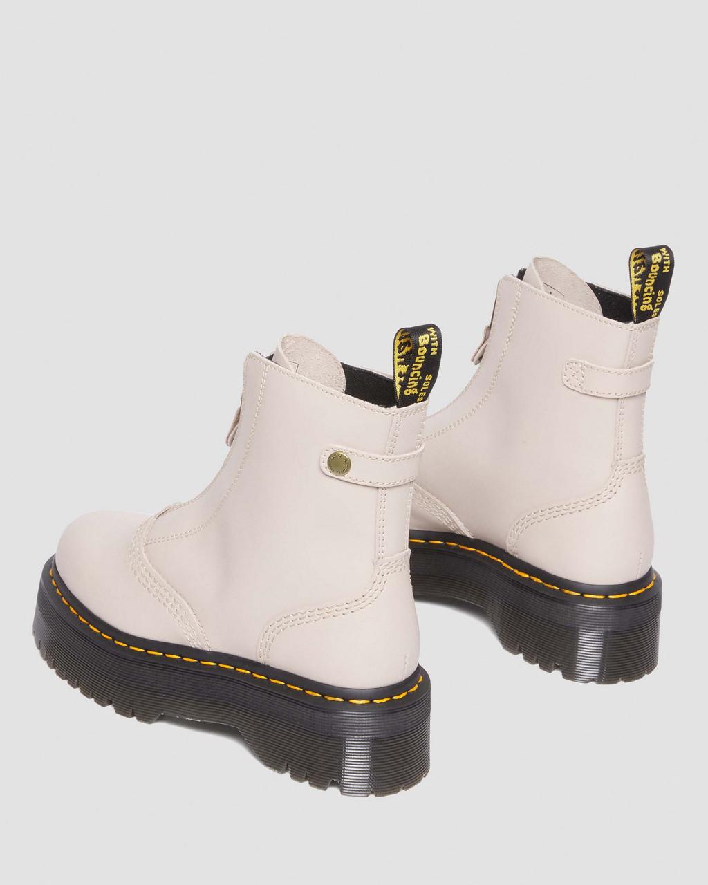 Dámské Boty na Platformy Dr Martens Jetta Zipped Sendal Leather Béžový | 89520795