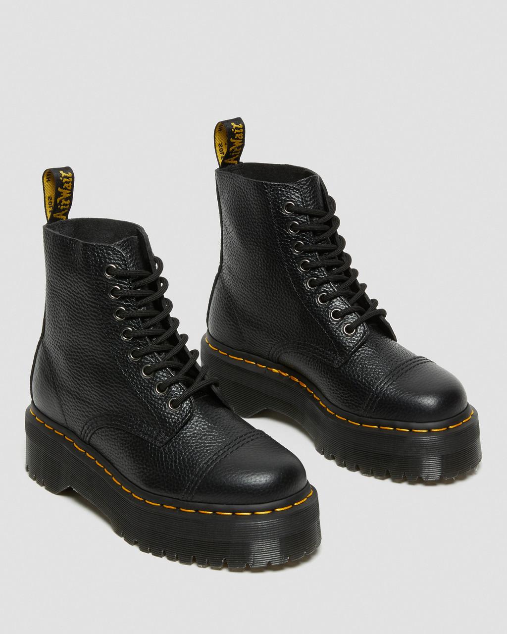 Dámské Boty na Platformy Dr Martens Sinclair Milled Nappa Leather Černé | 11587132
