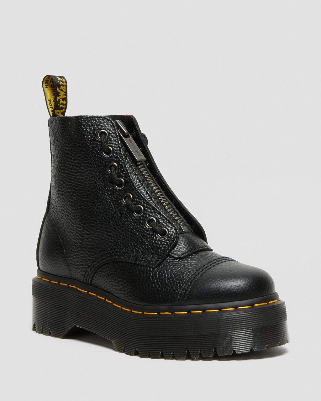 Dámské Boty na Platformy Dr Martens Sinclair Milled Nappa Leather Černé | 11587132