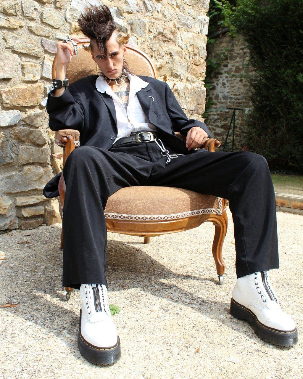 Dámské Boty na Platformy Dr Martens Sinclair Milled Nappa Leather Bílé | 87467946