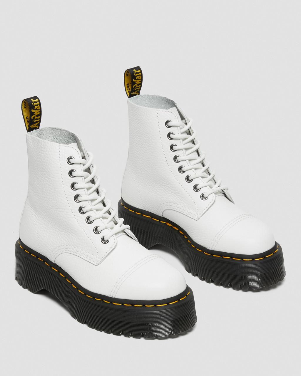 Dámské Boty na Platformy Dr Martens Sinclair Milled Nappa Leather Bílé | 87467946