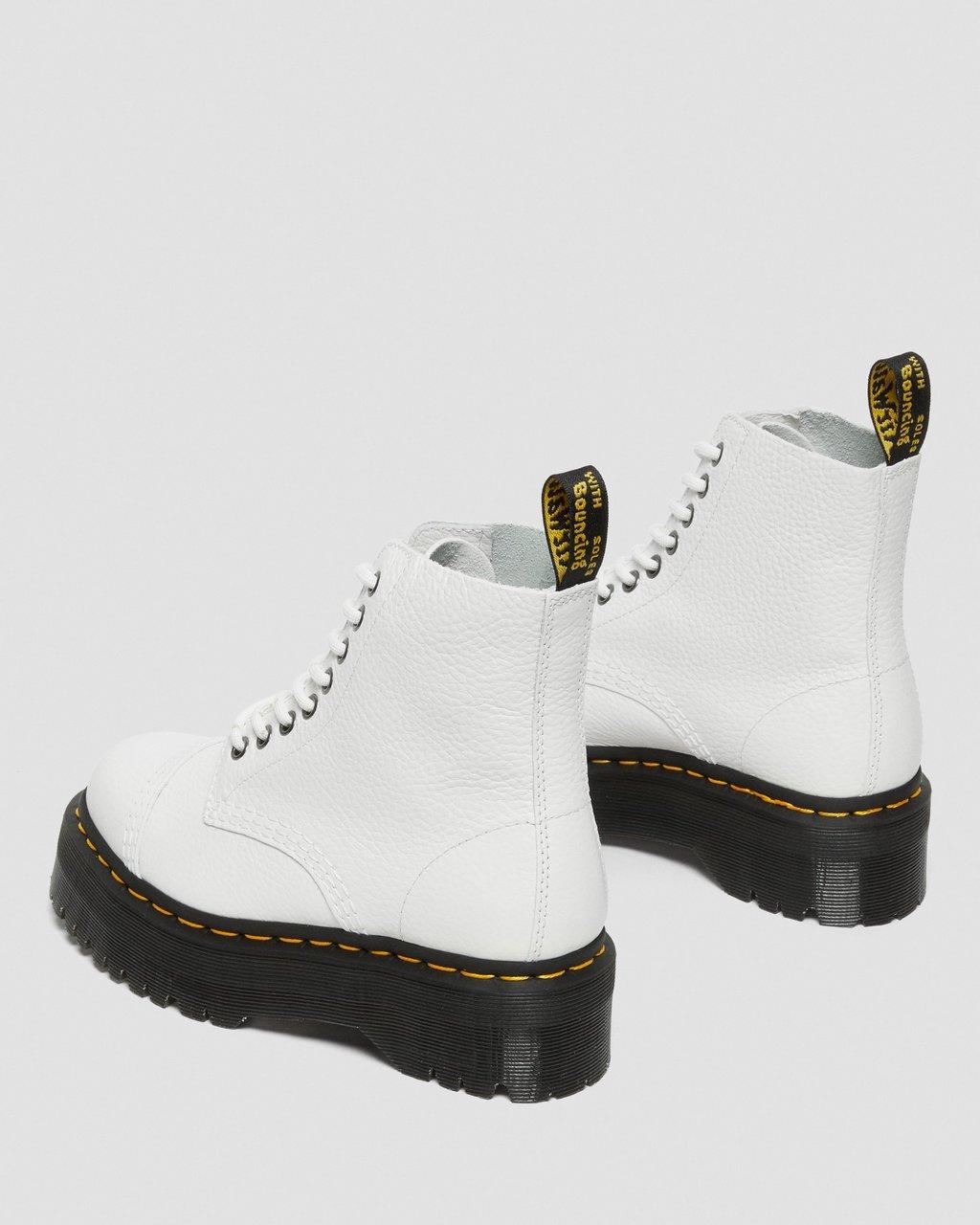 Dámské Boty na Platformy Dr Martens Sinclair Milled Nappa Leather Bílé | 87467946