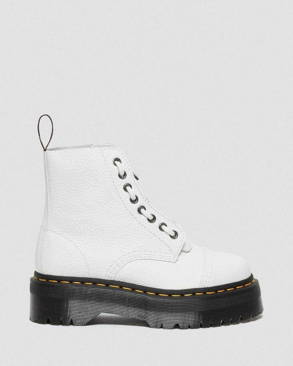 Dámské Boty na Platformy Dr Martens Sinclair Milled Nappa Leather Bílé | 87467946