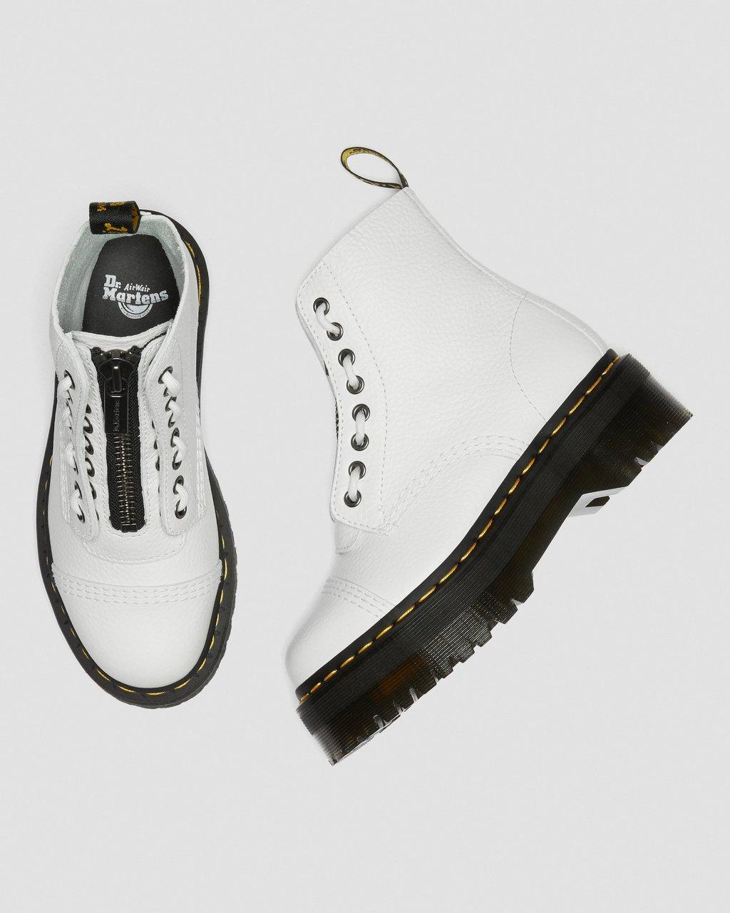Dámské Boty na Platformy Dr Martens Sinclair Milled Nappa Leather Bílé | 87467946