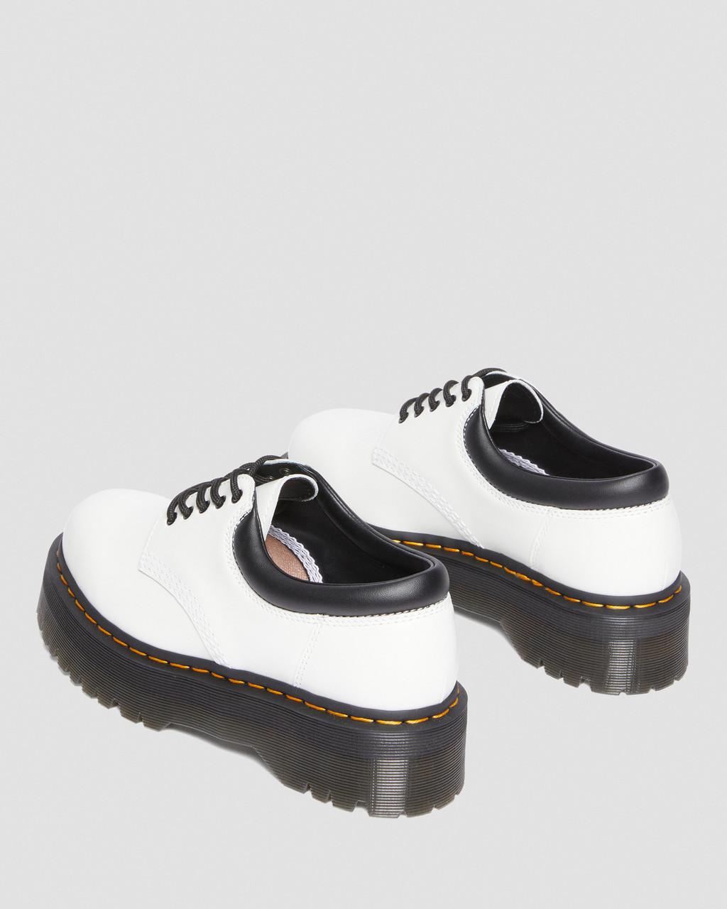 Dámské Casual Boty Dr Martens 8053 Leather Platform Bílé | 75279711
