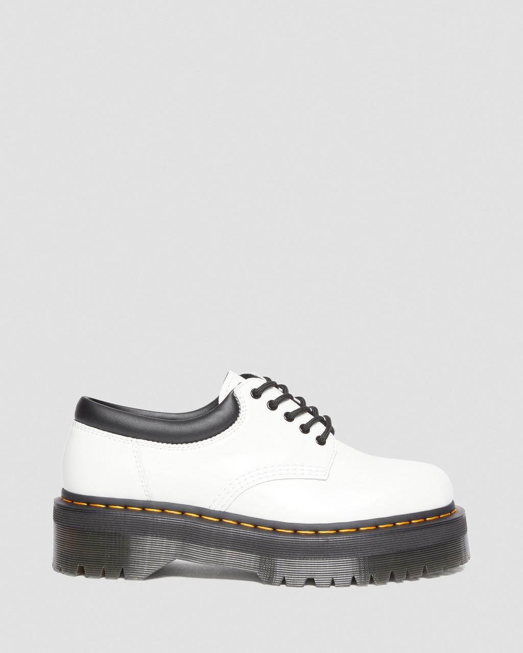 Dámské Casual Boty Dr Martens 8053 Leather Platform Bílé | 75279711