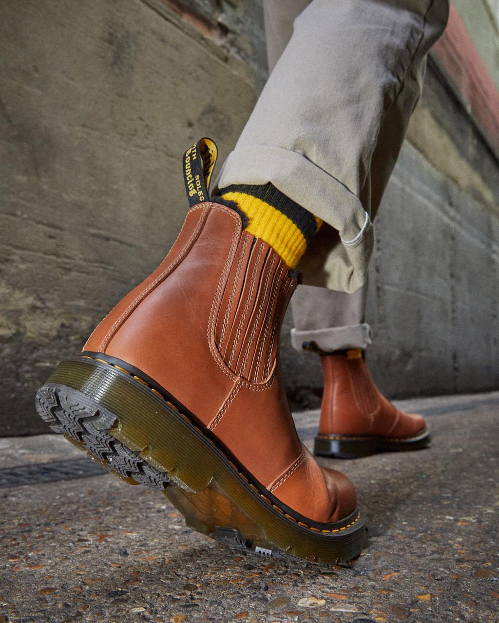 Dámské Chelsea Boty Dr Martens 2976 DM's Wintergrip Leather Hnědé | 84014901