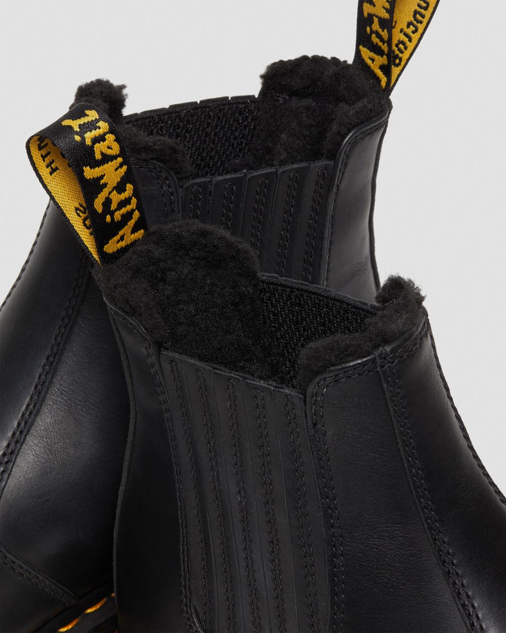 Dámské Chelsea Boty Dr Martens 2976 DM's Wintergrip Leather Černé | 92089803