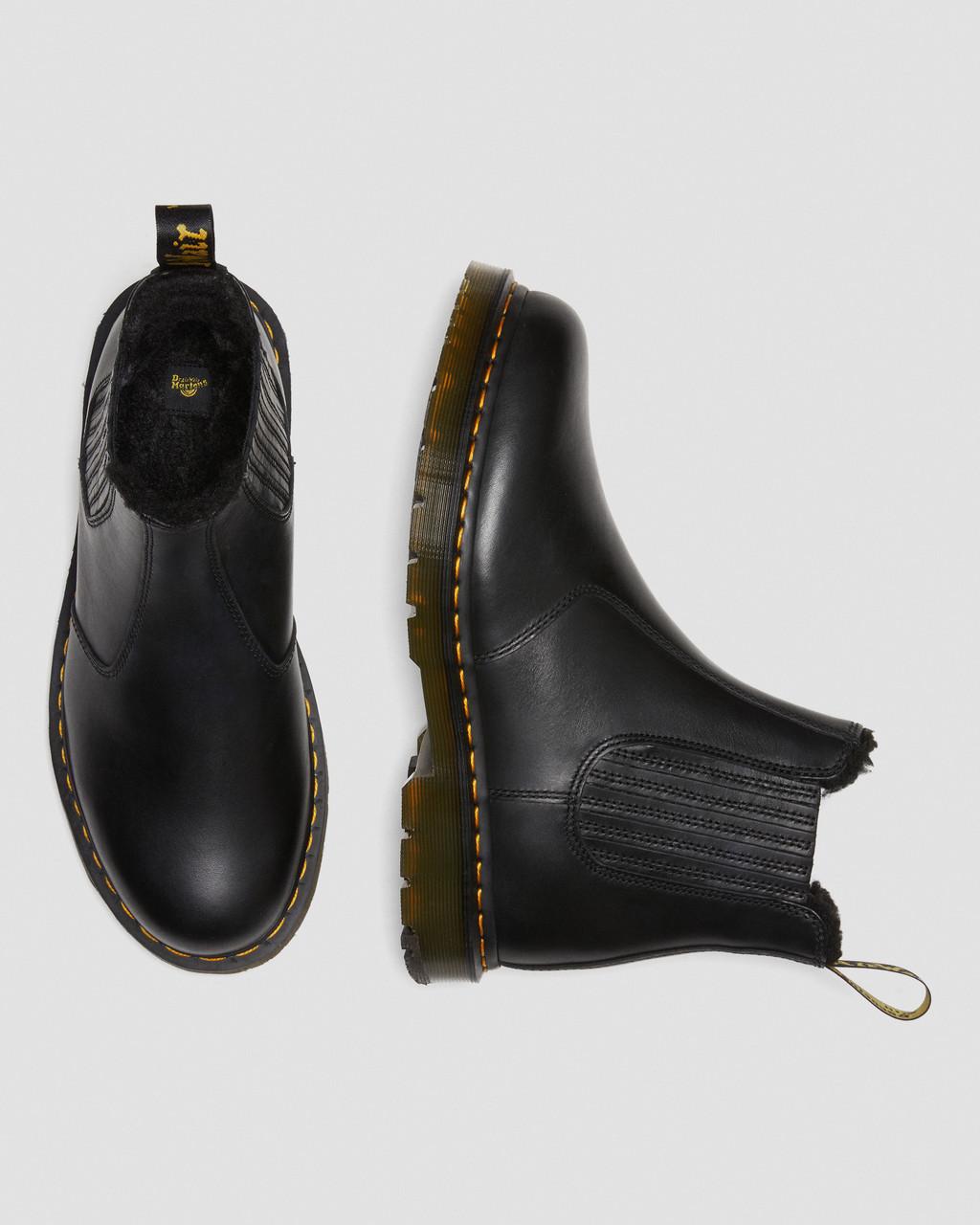 Dámské Chelsea Boty Dr Martens 2976 DM's Wintergrip Leather Černé | 92089803