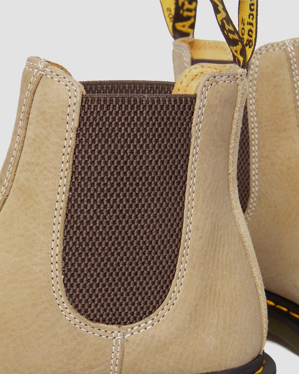 Dámské Chelsea Boty Dr Martens 2976 Tumbled Nubuck Leather Hnědé | 49692044