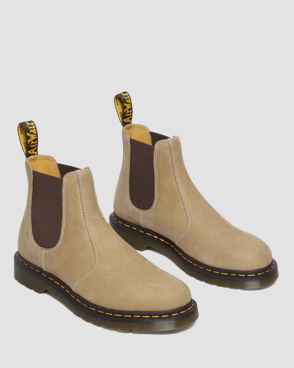 Dámské Chelsea Boty Dr Martens 2976 Tumbled Nubuck Leather Hnědé | 49692044