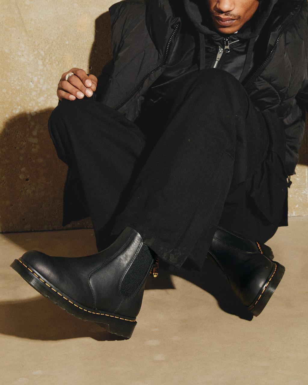 Dámské Chelsea Boty Dr Martens 2976 Warmwair Leather Černé | 58581490