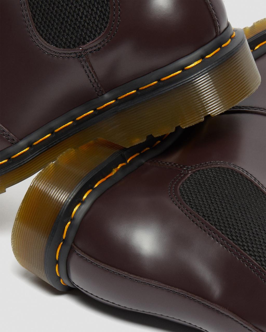 Dámské Chelsea Boty Dr Martens 2976 Yellow Stitch Smooth Leather Vínové | 35040517