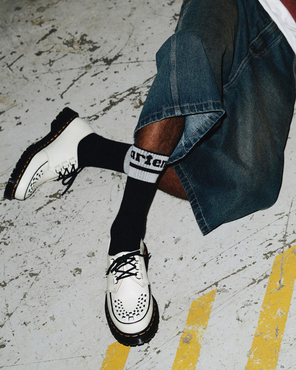 Dámské Creepers Boty Dr Martens Ramsey Smooth Leather Bílé | 87111907