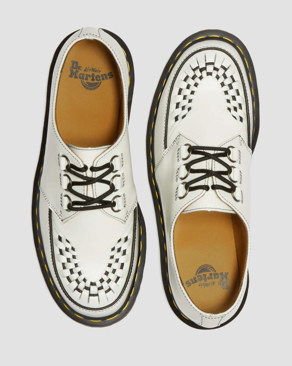 Dámské Creepers Boty Dr Martens Ramsey Smooth Leather Bílé | 87111907