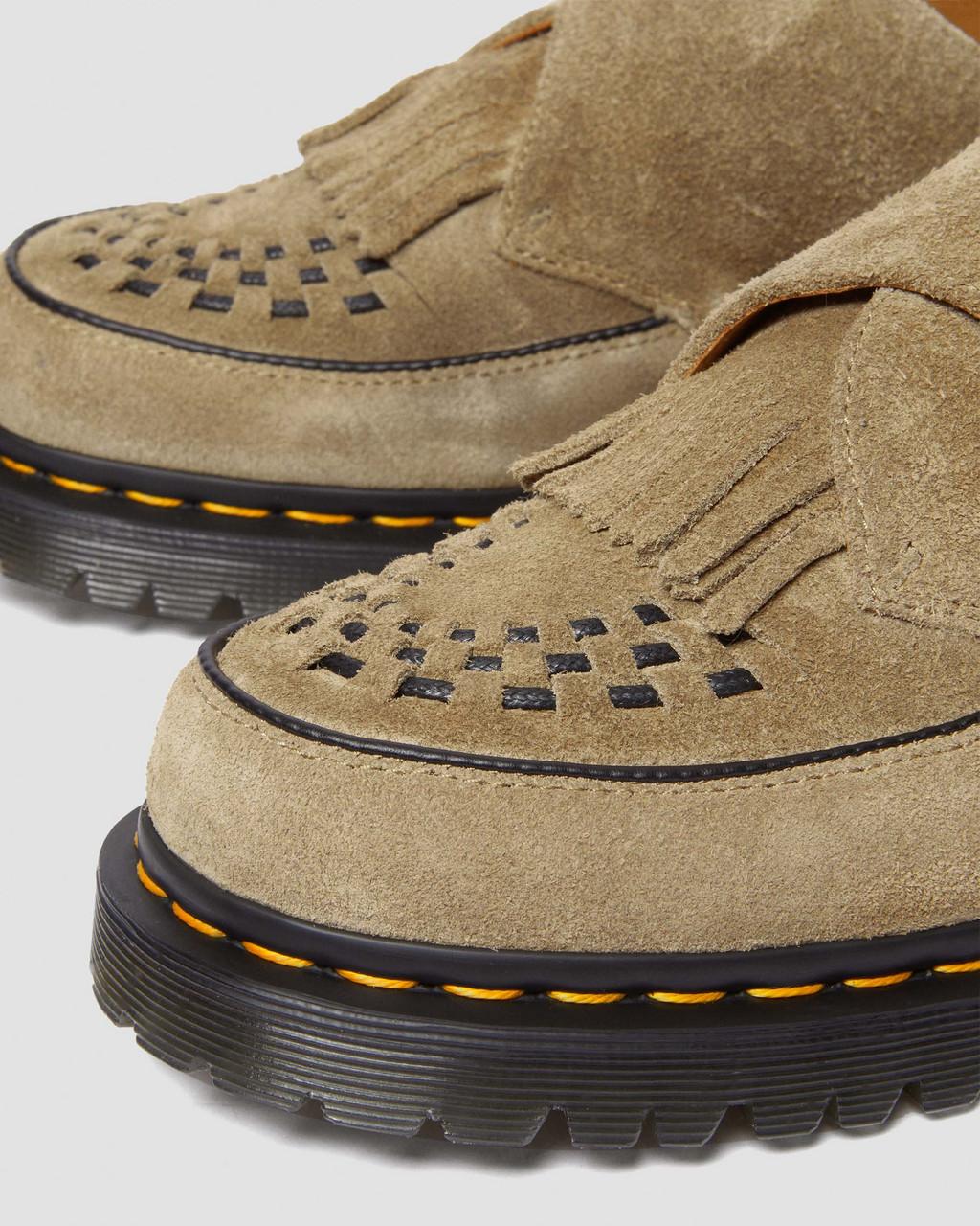 Dámské Creepers Boty Dr Martens Ramsey Suede Kiltie Buckle Hnědé | 70910227