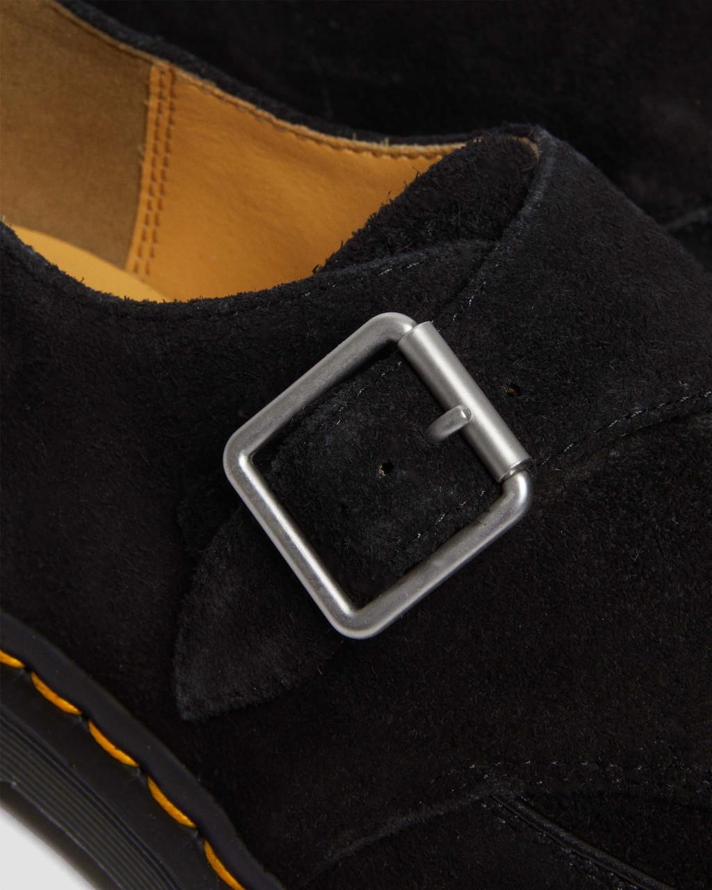 Dámské Creepers Boty Dr Martens Ramsey Suede Kiltie Buckle Černé | 74456447