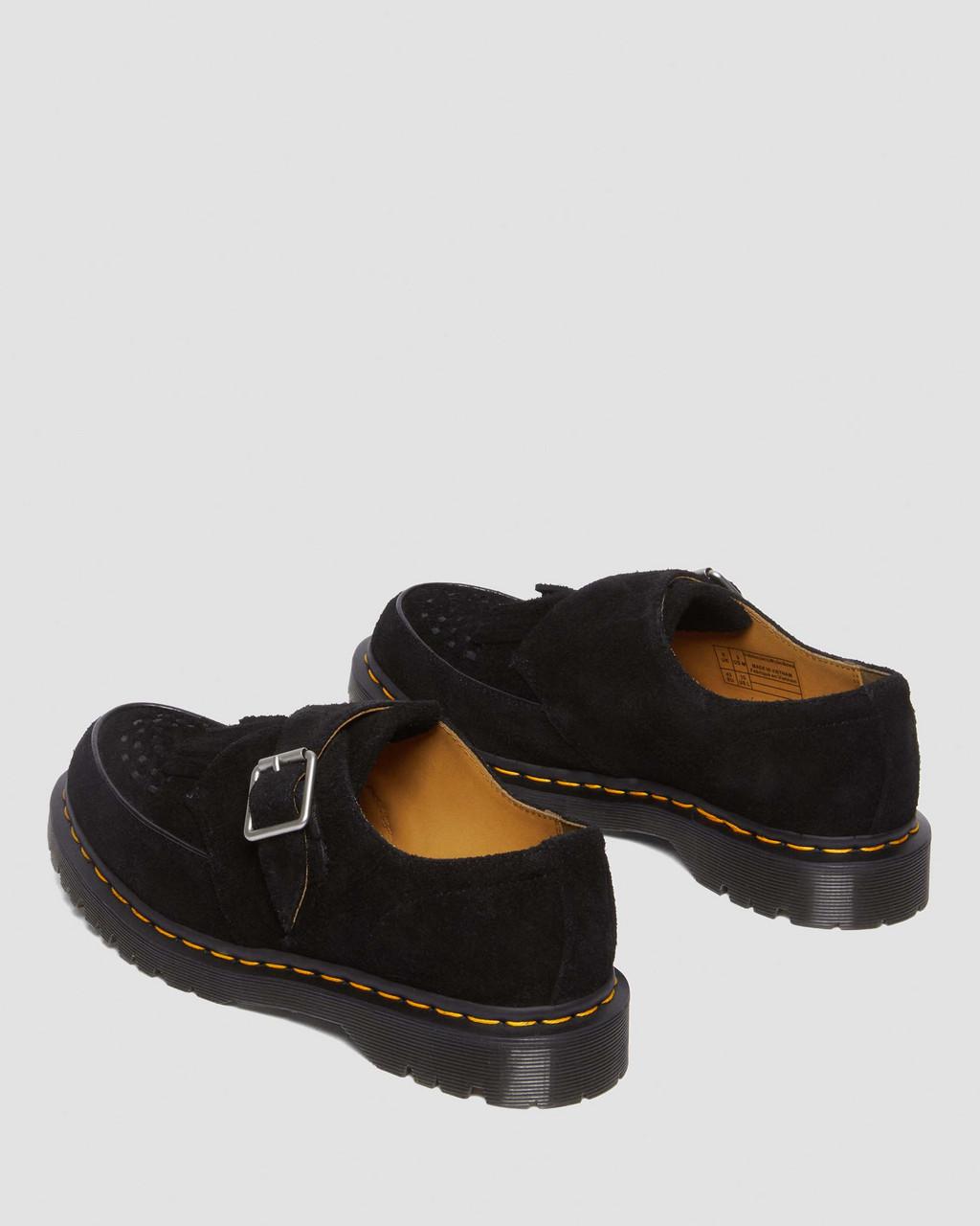 Dámské Creepers Boty Dr Martens Ramsey Suede Kiltie Buckle Černé | 74456447