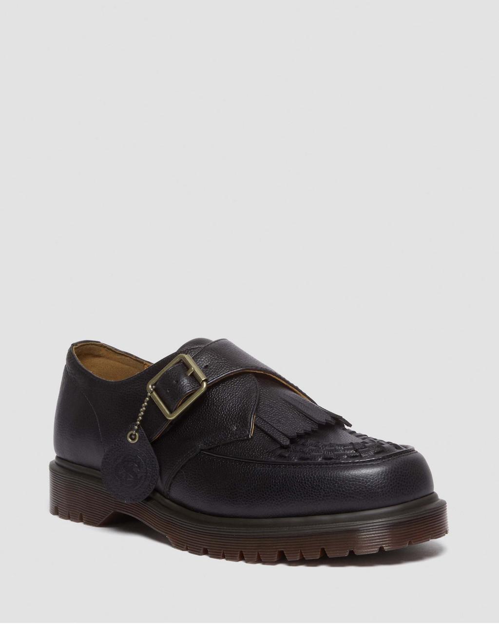 Dámské Creepers Boty Dr Martens Ramsey Westminster Leather Buckle Černé | 73078838