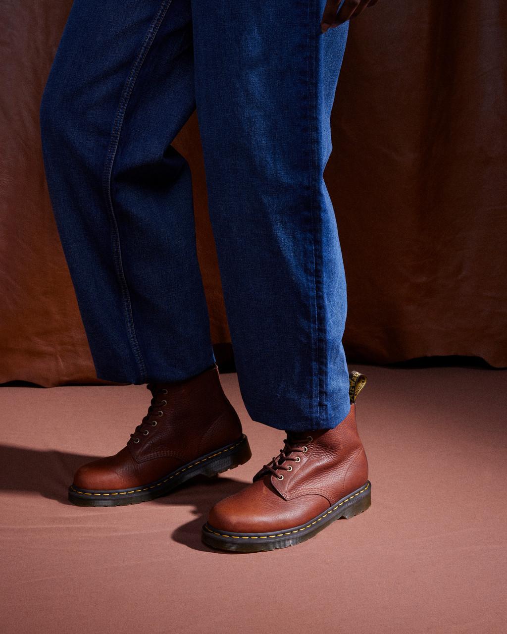 Dámské Kotníkové Boty Dr Martens 101 Ambassador Leather Hnědé | 16724159