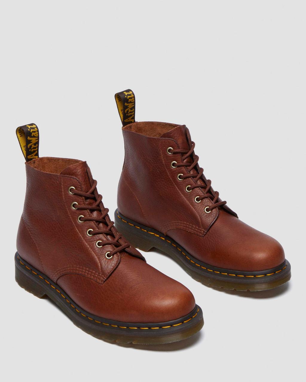 Dámské Kotníkové Boty Dr Martens 101 Ambassador Leather Hnědé | 16724159