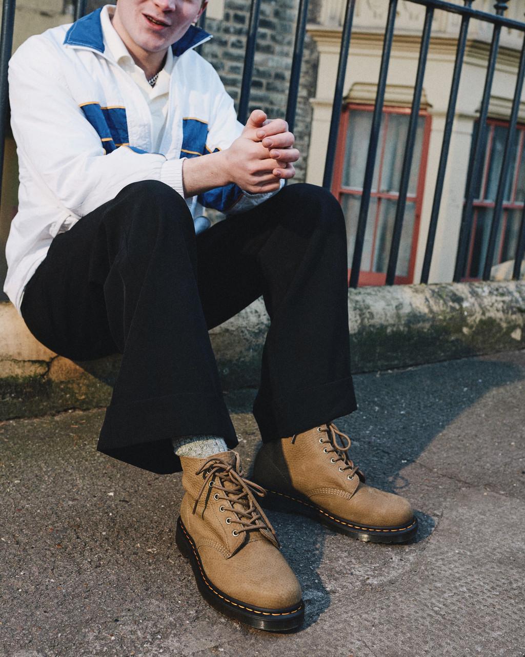 Dámské Kotníkové Boty Dr Martens 101 Tumbled Nubuck Leather Hnědé | 52567536