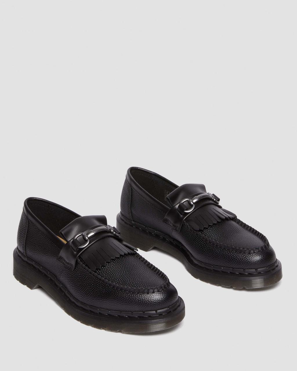 Dámské Loafers Dr Martens Adrian Snaffle Pebble Grain Leather Kiltie Černé | 30871609
