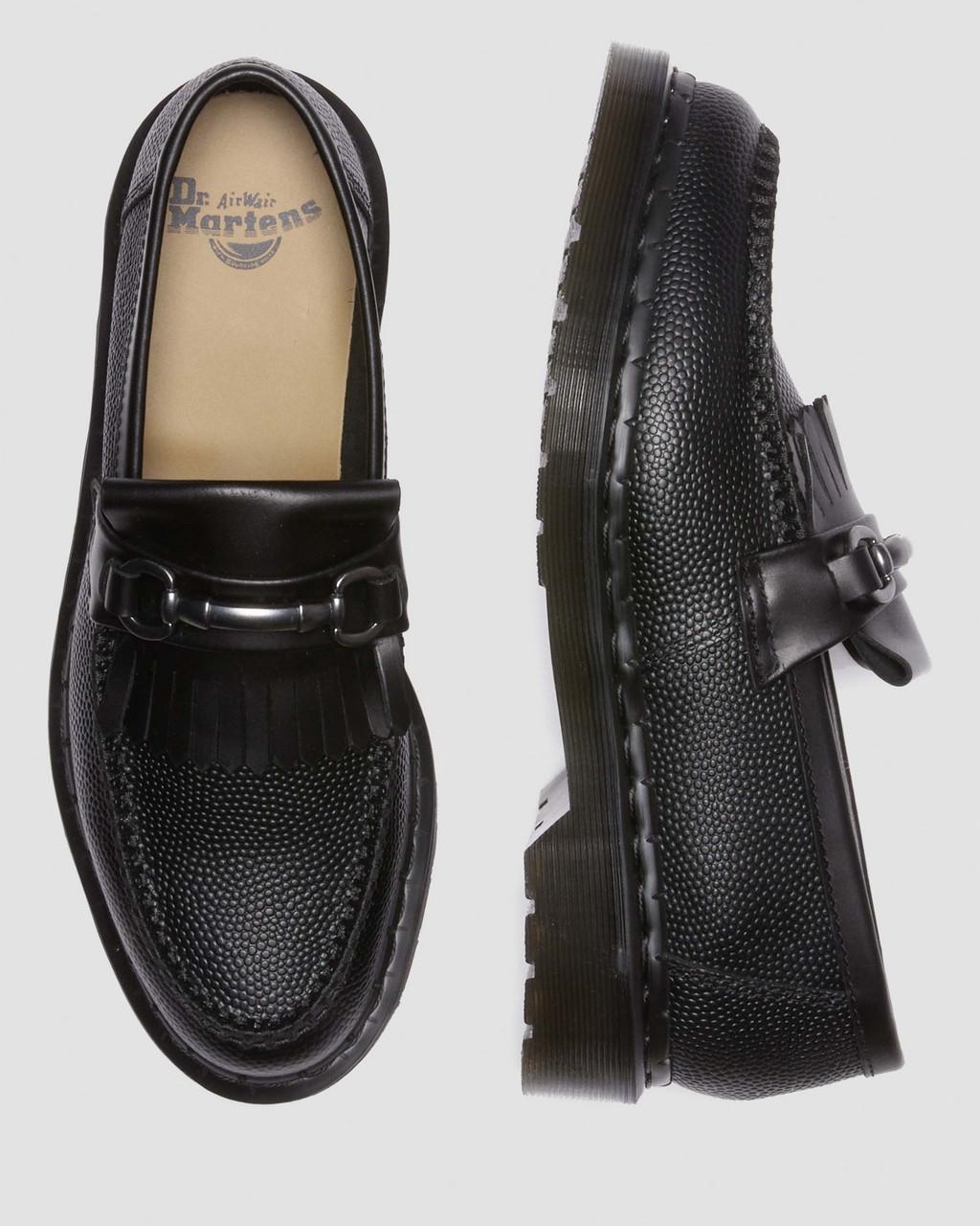 Dámské Loafers Dr Martens Adrian Snaffle Pebble Grain Leather Kiltie Černé | 30871609
