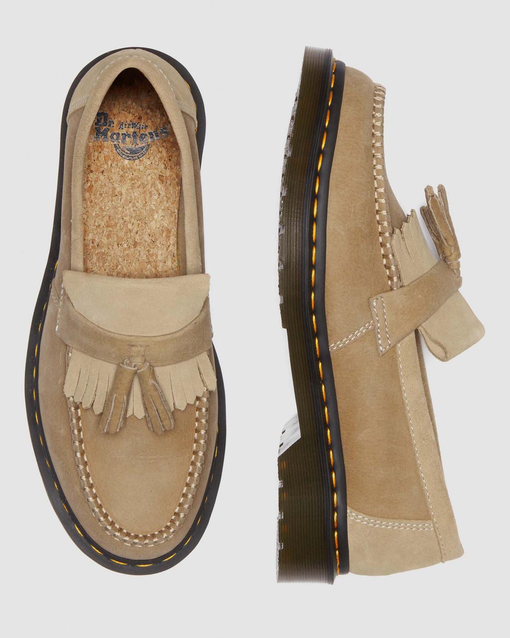 Dámské Loafers Dr Martens Adrian Tumbled Nubuck Leather Tassel Hnědé | 31070672