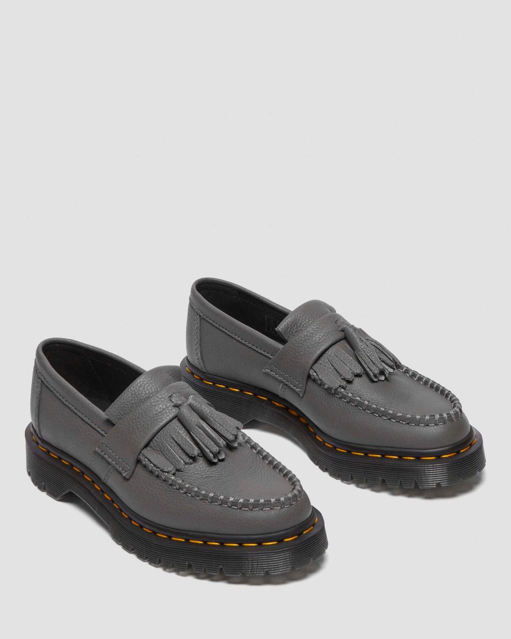 Dámské Loafers Dr Martens Adrian Virginia Leather Tassel Šedé | 74074968